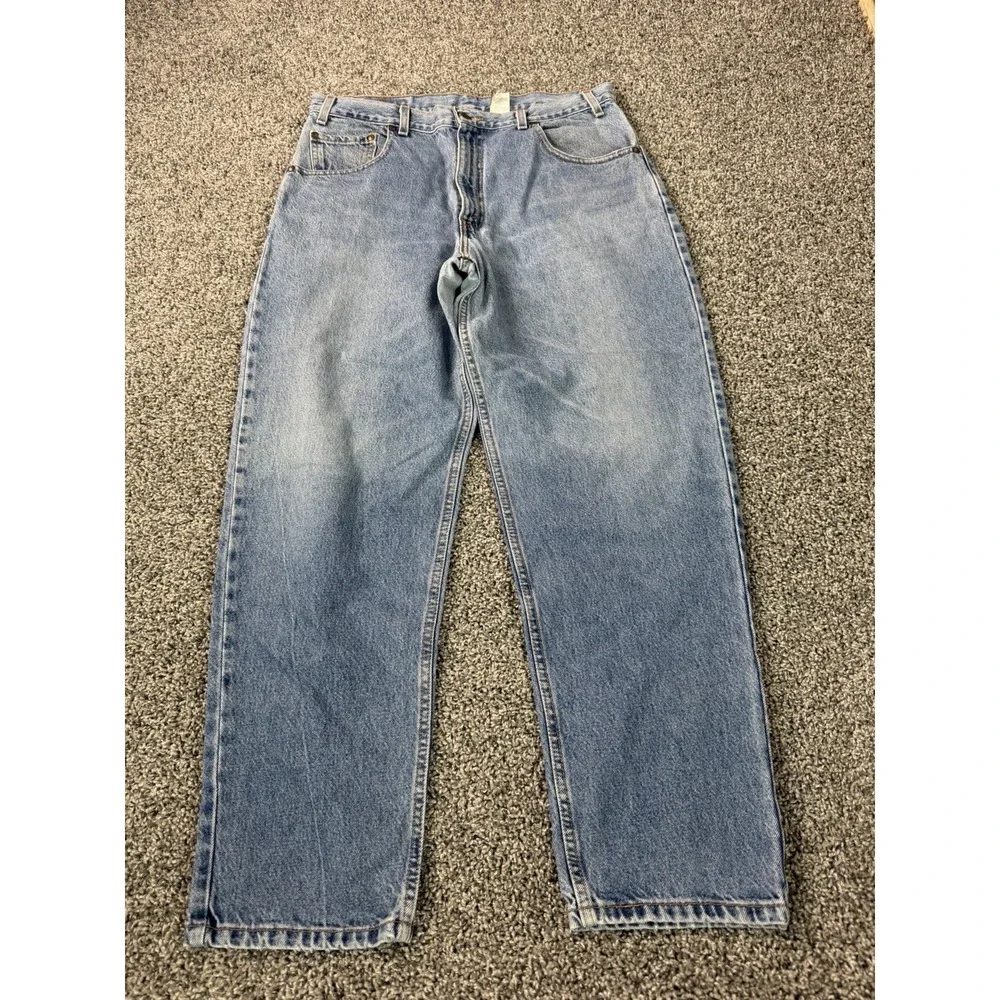 Vintage Y2K Levi's Loose Straight Jeans Men's Size 36x30 Blue